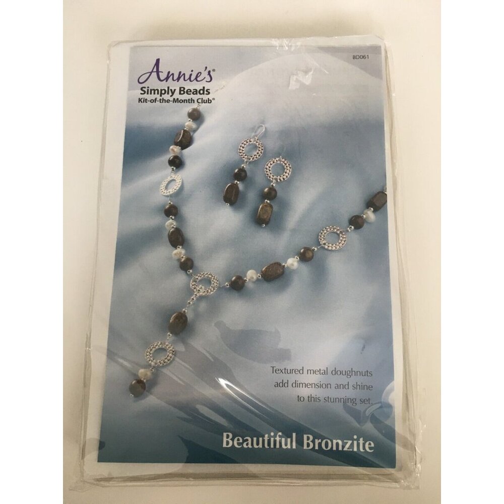 Annies Simply Beads Jewelry Making Kit Beautiful Bronzite Set Necklace Earrings - Picture 4 of 4